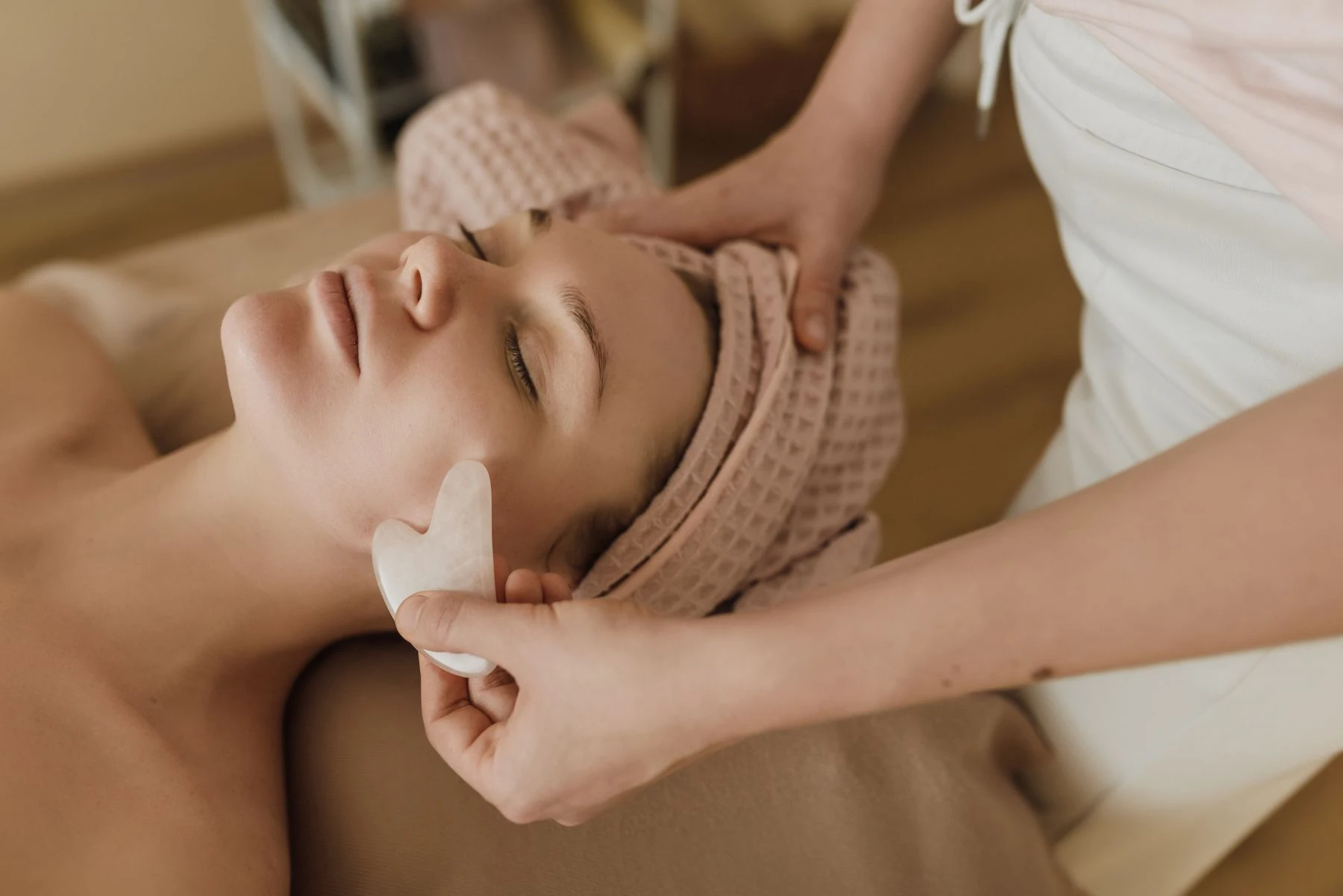 Gentle gua sha facial treatment